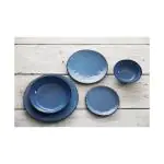 Bord - 6 stuks - Blauw - Porselein - Ø 23 x H 2.2 CM - Olympia FU221 €97.51 Borden