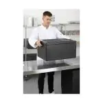 Voedsel Transport Box - 1/1 GN - 46 L - Zwart - Polypropyleen - Vogue DX990 €47.39 Thermobox