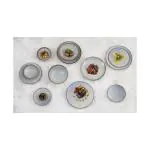 Bord - 6 stuks - Grijs - Porselein - Ø 23 x H 2.7 CM - Olympia FU188 €91.98 Borden