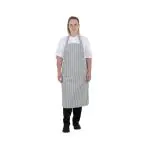 Slagerschort Gestreept - Unisex - Grijs - Polykatoen - Whites Chefs Clothing BA111 €8.79 Schorten en sloven