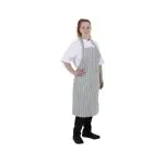 Slagerschort Gestreept - Unisex - Grijs - Polykatoen - Whites Chefs Clothing BA111 €8.79 Schorten en sloven