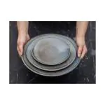 Bord - 4 stuks - Blauw - Porselein - Ø 27.5 x H 3 CM - Olympia FU170 €92.59 Borden