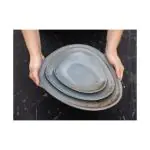 Bord - 6 stuks - Blauw - Porselein - Ø 25 x H 2.5 CM - Olympia FU179 €110.99 Borden