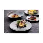 Bord - 6 stuks - Blauw - Porselein - Ø 25 x H 2.5 CM - Olympia FU179 €110.99 Borden