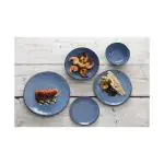 Bord - 6 stuks - Blauw - Porselein - Ø 18 x H 1.9 CM - Olympia FU220 €66.00 Borden