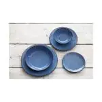 Bord - 6 stuks - Blauw - Porselein - Ø 18 x H 1.9 CM - Olympia FU220 €66.00 Borden