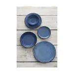 Bord - 6 stuks - Blauw - Porselein - Ø 18 x H 1.9 CM - Olympia FU220 €66.00 Borden