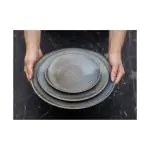 Bord - 6 stuks - Blauw - Porselein - Ø 23 x H 2.5 CM - Olympia FU171 €108.99 Borden