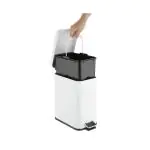 Prullenbak - Wit - Gepoedercoat staal - Jantex HT475 €15.59 Afvalbakken