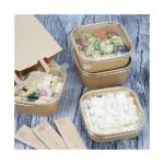 Vierkante Container - 300 Stuks - Papier - Fiesta Recyclable HW017 €63.99 Wegwerp verpakkingen