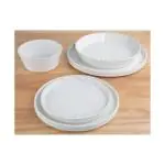 Bord - 6 stuks - Wit - Porselein - Ø 18 x H 1.8 CM - Olympia FD902 €56.99 Borden