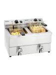 Friteuse - 2 x 8 Liter - Aftapkraan - 230V - Bartscher - A150407 A150407 €399.00 Friteuses 230 volt