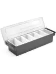 Ingrediëntenhouder - 6 containers - H 10 x 15 x 48 CM - Bar Up - 552032 H552032 €21.50 Ingredientenbak - kunststof