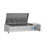 Koelvitrine - H 28.1 x 120 x 39.5 CM - 24 KG - 220 - 240 V - 160 W - Statische - R600A - RVS - 43 Liter - +2°C / +8°C - Cool Head - 712025 712025 €656.00 Vitrine met rvs deksel