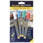 Krijtstift - Blister - 4 Kleuren - 1-2 MM Securit BL-SMA100-V4-COL €9.25 Krijtborden