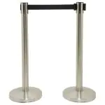 Afzetpaal - 2 Stuks - Met Voet - Trekband - Zilver - RVS - Securit RS-RT-LW-CH €119.95 Sierkoord en afzetpalen