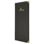 Menukaart Classic - A45 - Zwart - Kunstleder - Securit MC-CR45-BL €11.65 Menukaarten