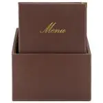 Menubox Classic - 20 Stuks - A4 - Bruin - Kunstleder - Securit MC-BOX-CRA4-BR €294.00 Menukaarten