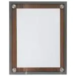 Menukaart Display - Veiligheidsglas - Walnoot - RVS - H 37 x B 28 CM - Securit MCS-A4-WAL €59.95 Menukaarten