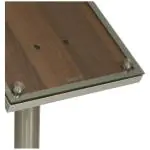 Menukaart Display - Veiligheidsglas - Walnoot - RVS - H 37 x B 28 CM - Securit MCS-A4-WAL €59.95 Menukaarten