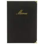 Menukaart Classic - A4 - Zwart - Polyurethaan - Securit MC-CRA4-BL €13.95 Menukaarten