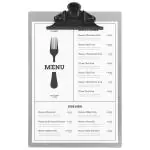 Menukaart - A4 - Metalen Klem - Wit - Securit MC-CBA4-MT €15.45 Menukaarten