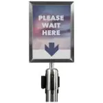 Opzetbord - Afzetpaal - RVS - Securit RS-SIGN-A4-PS €74.95 Sierkoord en afzetpalen