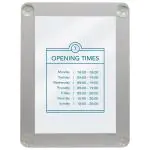 Poster Frame - A4 - Dubbelzijdig - Grijs - H 36 x B 27.1 CM - Securit PFW-A4-GY €24.25 Presentatie