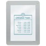 Poster Frame - A4 - Dubbelzijdig - Grijs - H 36 x B 27.1 CM - Securit PFW-A4-GY €24.25 Presentatie