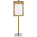 Menukaart Display - Led Verlichting - Bruin - Hout - H 82 x B 53 CM - Securit MCS-4A4-WLR-SET €249.00 Menukaarten