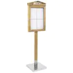 Menukaart Display - Led Verlichting - Bruin - Hout - H 82 x B 53 CM - Securit MCS-4A4-WLR-SET €249.00 Menukaarten