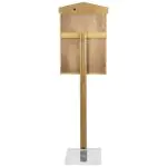 Menukaart Display - Led Verlichting - Bruin - Hout - H 82 x B 53 CM - Securit MCS-4A4-WLR-SET €249.00 Menukaarten