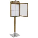 Menukaart Display - Led Verlichting - Bruin - Hout - H 82 x B 53 CM - Securit MCS-4A4-WLR-SET €249.00 Menukaarten