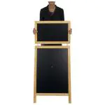 Stoepbord Deluxe - Groot - Hout - H 120 CM - Naturel - Securit SDT-B-120 €129.00 Krijtborden