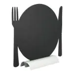 Tafelkrijtbord Silhouette - Bord/Bestek - Aluminium Voet - Zwart - Securit FBTA-PLATE €16.95 Krijtborden
