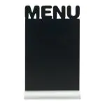 Tafelkrijtbord Silhouette - Menu - Aluminium Voet - Zwart - Securit FBTA-MENU €16.95 Krijtborden