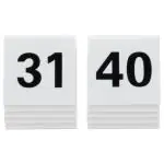 Tafelnummer - 31-40 - Wit - Securit TN-31-40-WT €13.95 Tafelbordjes