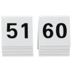 Tafelnummer - 51-60 - Wit - Securit TN-51-60-WT €13.95 Tafelbordjes