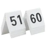 Tafelnummer - 51-60 - Wit - Securit TN-51-60-WT €13.95 Tafelbordjes