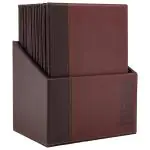 Menubox Trendy - 20 Stuks - A4 - Bordeaux - Polyurethaan/Kunstleder - Securit MC-BOX-TRA4-WR €304.00 Menukaarten