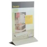Poster Frame - A5 - RVS Voet - Transparant - Acryl - H 23 B x 15 CM - Securit PFT-ACM-A5 €12.95 Presentatie