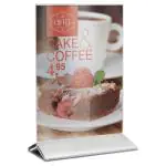 Poster Frame - A5 - RVS Voet - Transparant - Acryl - H 23 B x 15 CM - Securit PFT-ACM-A5 €12.95 Presentatie