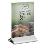 Poster Frame - A6 - RVS Voet - Transparant - Acryl - H 17.3 x B 10.5 CM - Securit PFT-ACM-A6 €8.45 Presentatie