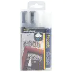 Krijtstift - 4 Stuks - Watervast - Zwart/Wit - 2-6 MM - Securit SMA610-V4-BW €13.95 Krijtborden