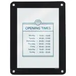 Raam Poster - A4 - Dubbelzijdig - Zwart - H 36 x B 27.1 CM - Securit PFW-A4-BL €24.25 Presentatie