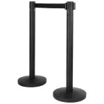 Afzetpaal - 2 Stuks - Met Voet - Trekband - Zwart - Securit RS-RT-LW-BL €117.95 Sierkoord en afzetpalen