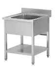 RVS Horeca Spoeltafel - 1 Bak - Met Onderschap - Demontabel - G-Line RVS-M-00166 €259.00 RVS spoeltafels