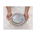 Bord - 6 stuks - Grijs - Porselein - Ø 18 x H 2.1 CM - Olympia FU189 €66.99 Borden