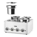 Thermosysteem 4 - H 30.5 x B 50.5 x D 53.5 CM - RVS - Hendi H201466 €575.00 Bain marie tafelmodel