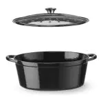 Braadpan - Met Deksel - Geëmailleerd Gietijzer - 6.88 L - Ø 27.5 CM - Zwart - Hendi H626863 €99.50 Braadpan